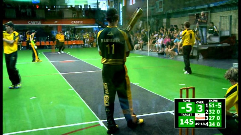 An Indoor Cricket Match